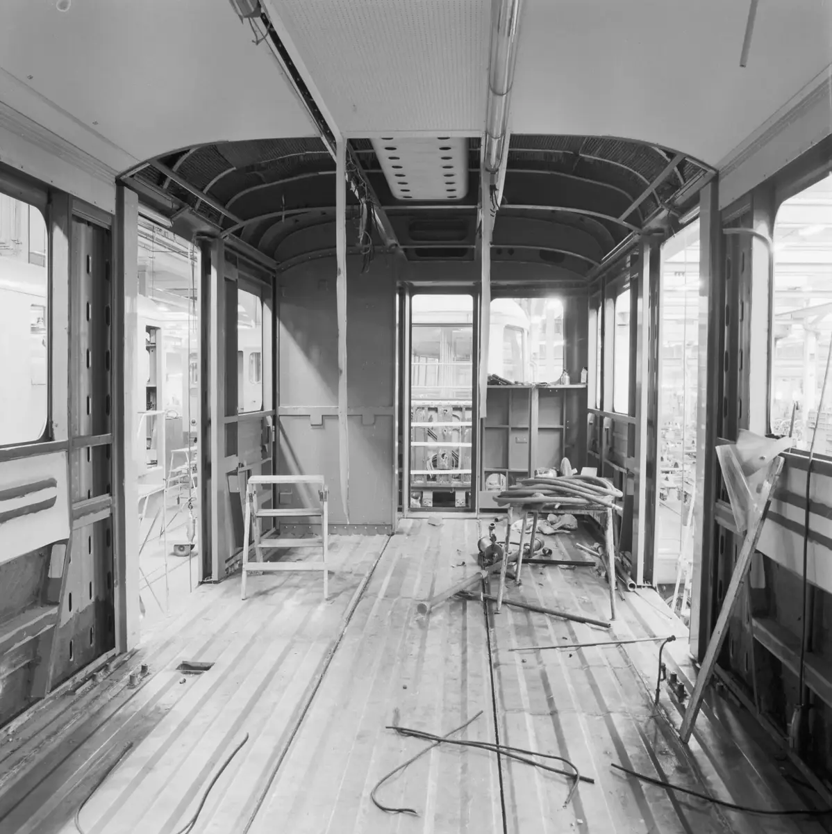Reparationsarbete av tunnelbanevagnar (krocken Rådmansgatan)