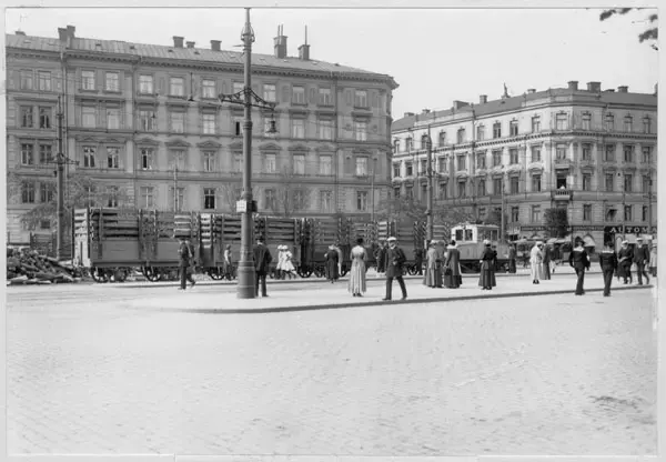 Vedtåg på Odenplan den 22 maj 1918
