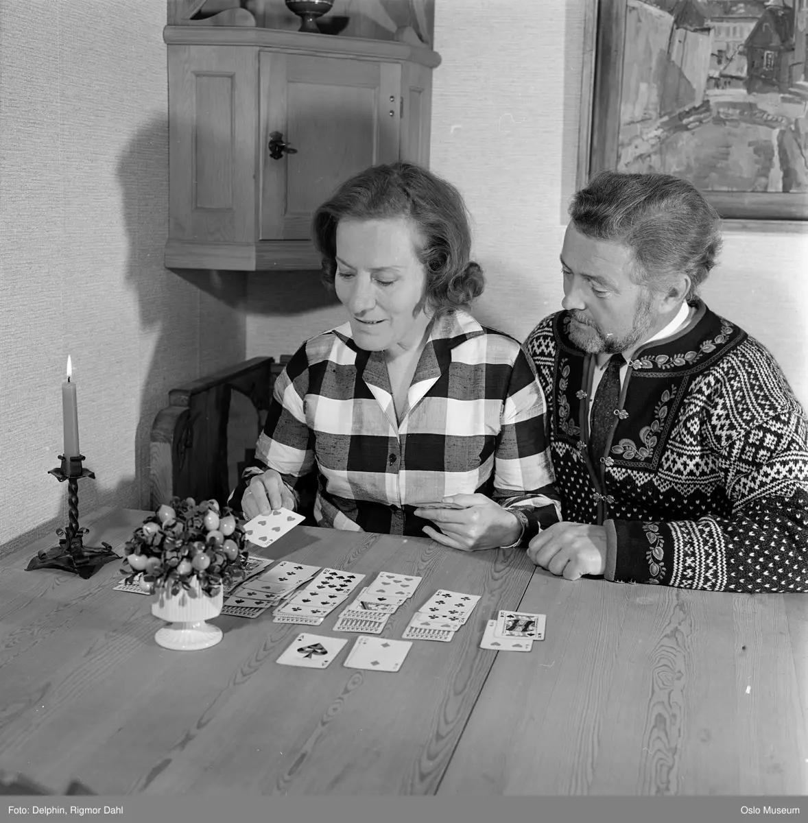 bolig, interiør, kvinne, skuespiller, mann, programsekretær, kabal