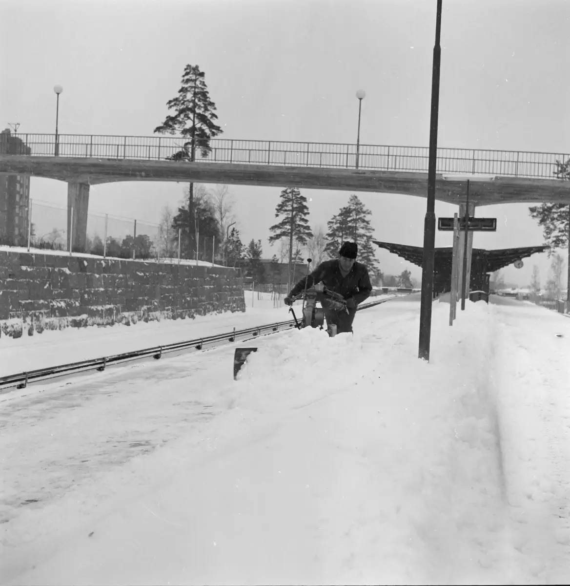 Handsnöplog för plattform