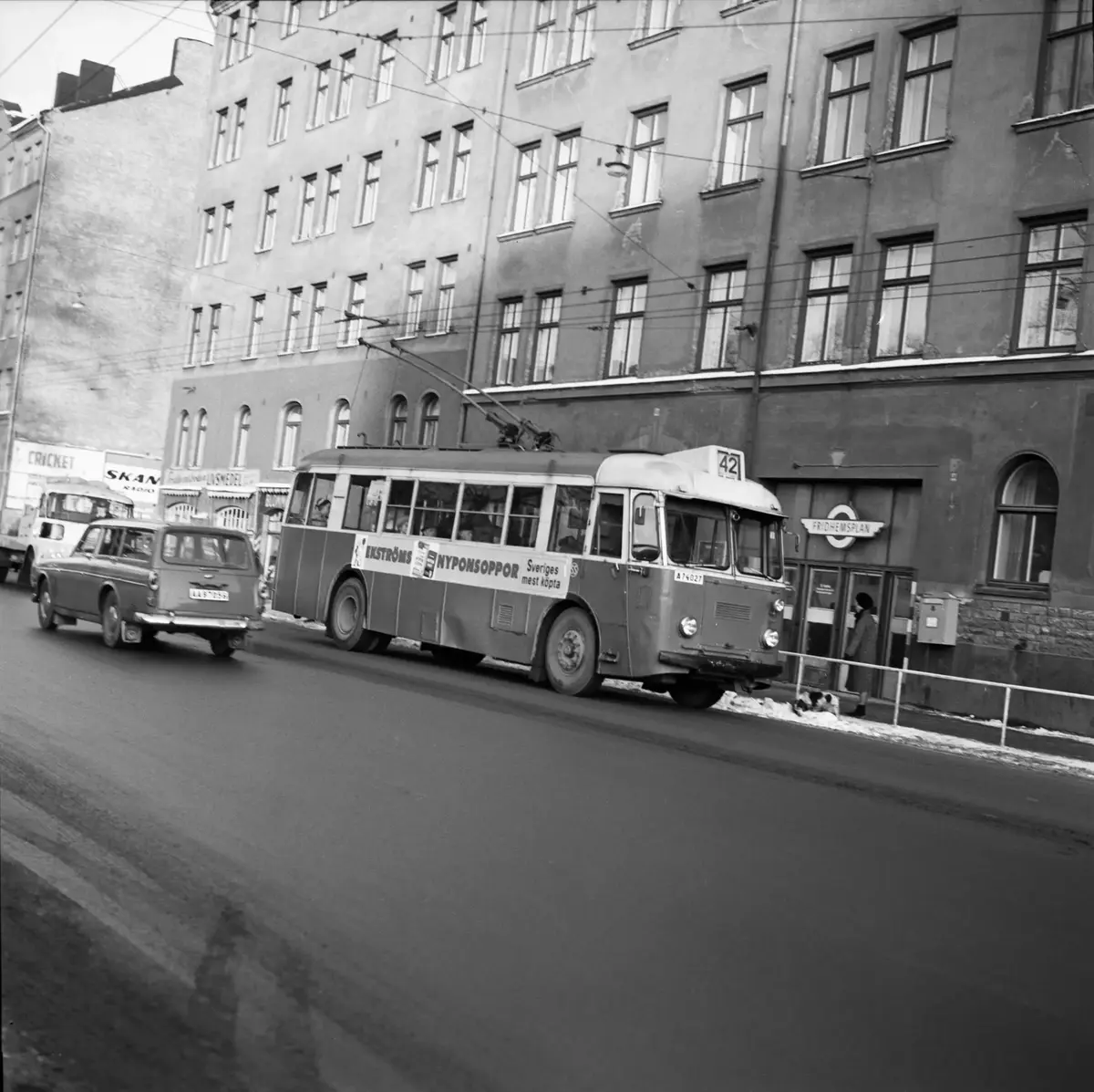 Trådbuss vid Fridhemsplan