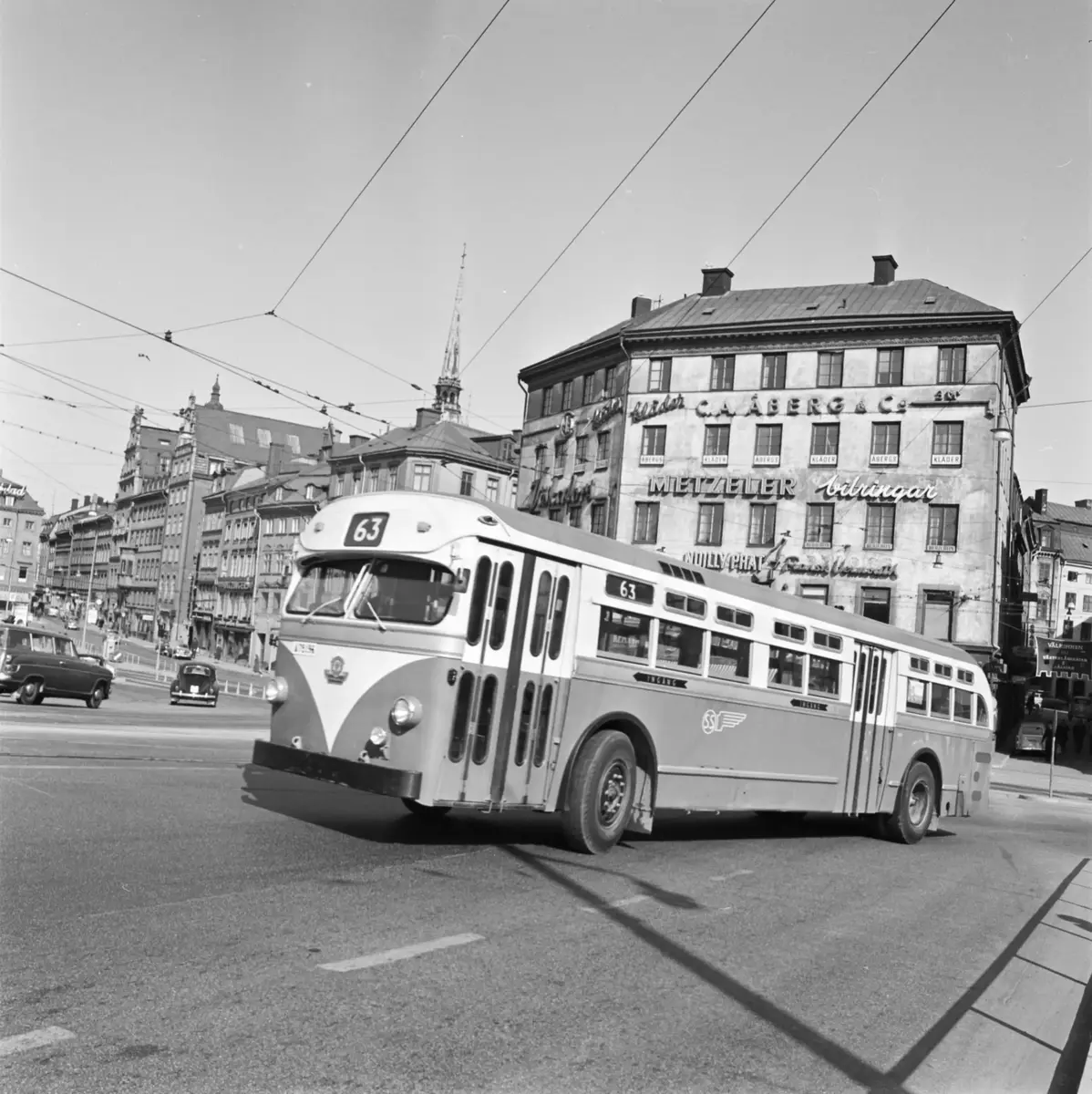 Linje 63, Slussen.