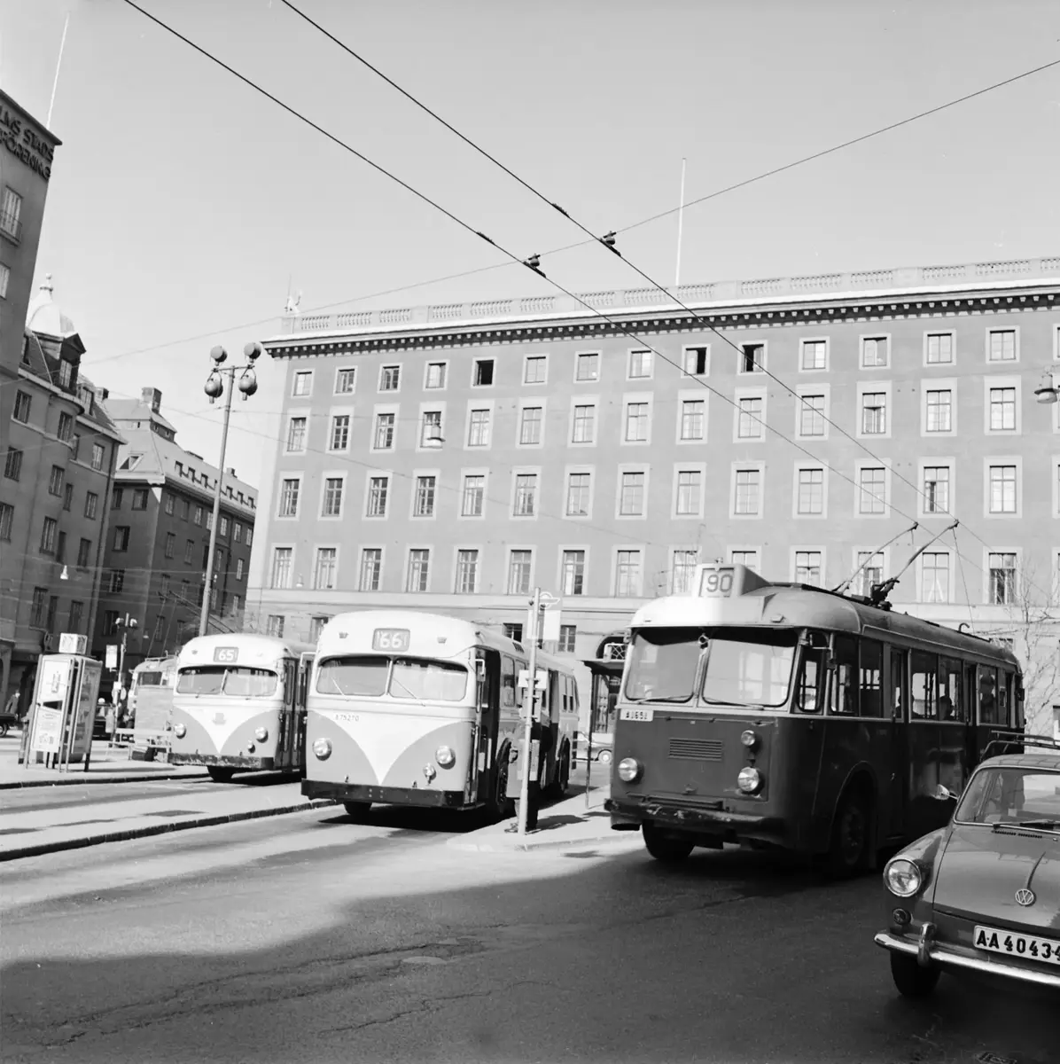 I fonden Telestyrelsens hus. Bussar, linje 65, 66 och 90