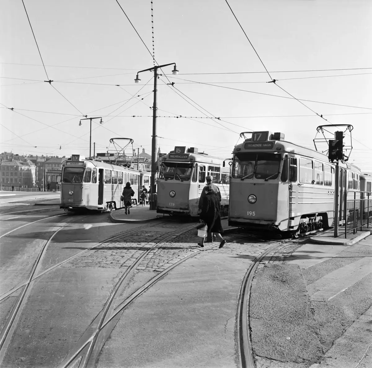 Spårvagnar vid Södermalmstorg