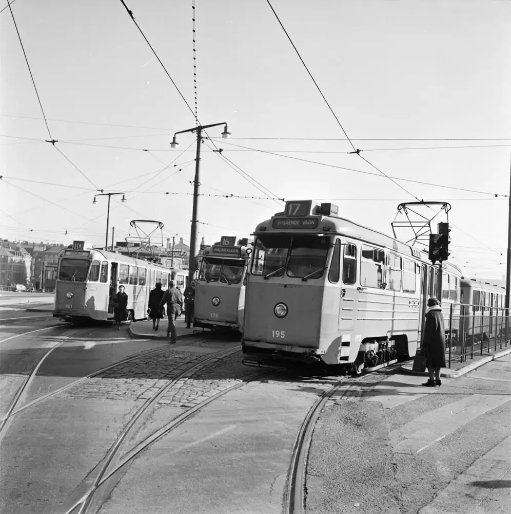 Spårvagnar vid Södermalmstorg