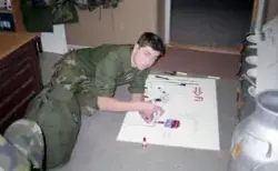 Okänd befäl. Instruktionsbild för larmmina.