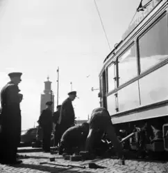 Urspårning på linje 12 vid Tegelbacken