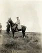 Övning på Kronobergs hed, omkring 1907-1910.
Överste Gösta Hyltén-Cavallius till häst.