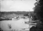 Ångfartyget Ekoln II vid Ekolns Segelklubbs hamn vid Prins Gustafs bro, Uppsala före 1926