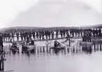 Kronobergs hed, ca 1900-1905. 
Broslagning vid Dansjön.