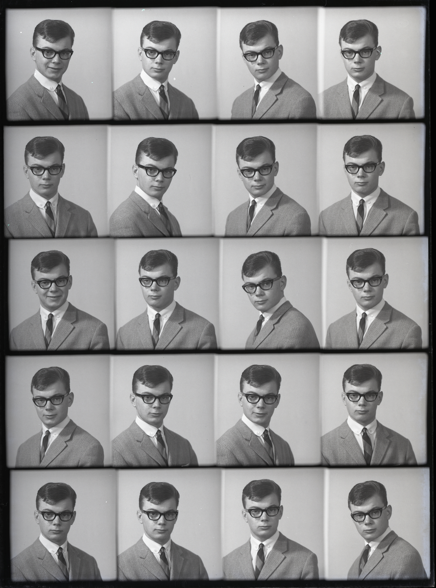 Porträtt, Stefan Kedfeldt, Kolbäck, polyfoto.
Ur Gustaf Åhmans samling.