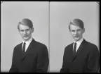 Mansporträtt. Gösta Sandberg, Äggsjögatan 8A, Kolbäck.
Ur Gustaf Åhmans samling.