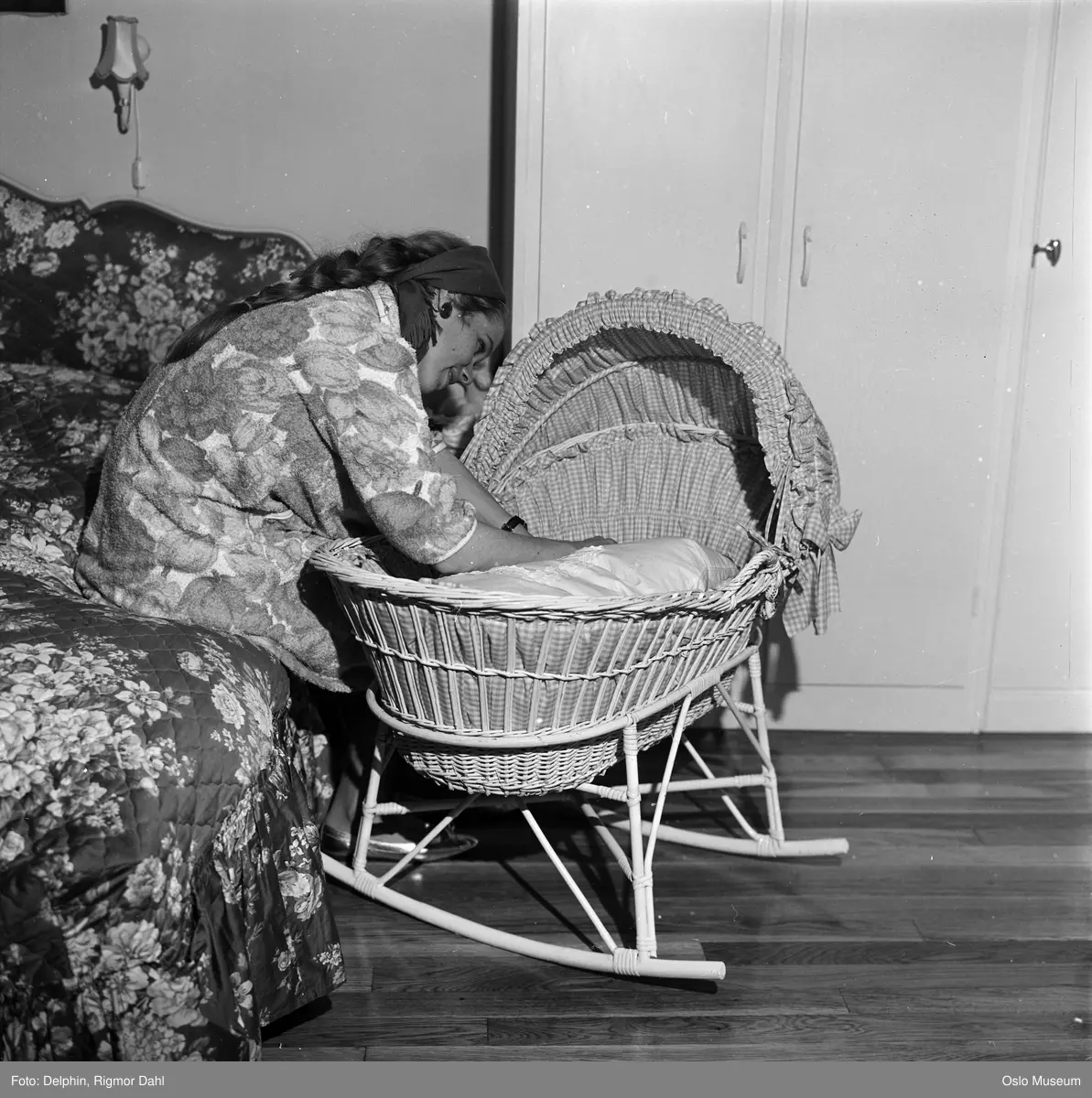 bolig, interiør, stue, kvinne, skuespiller, vugge