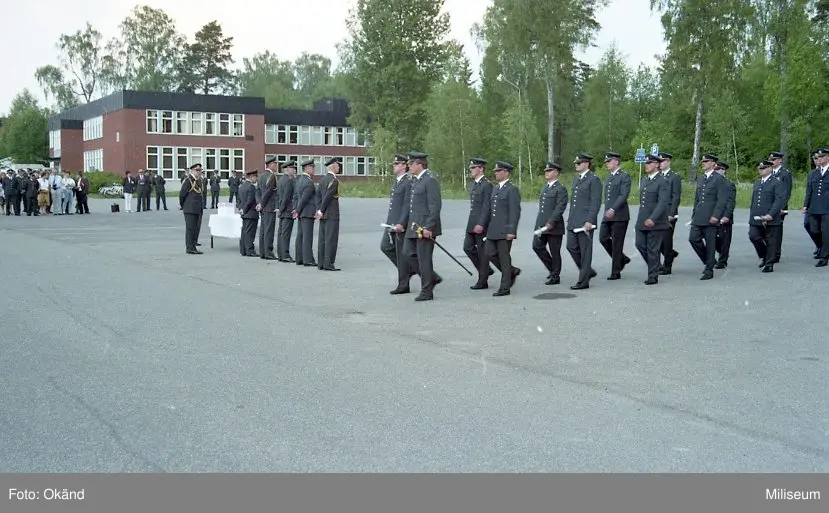 Examensceremoni på Svea ingenjörregemente Ing 1 i Almnäs.