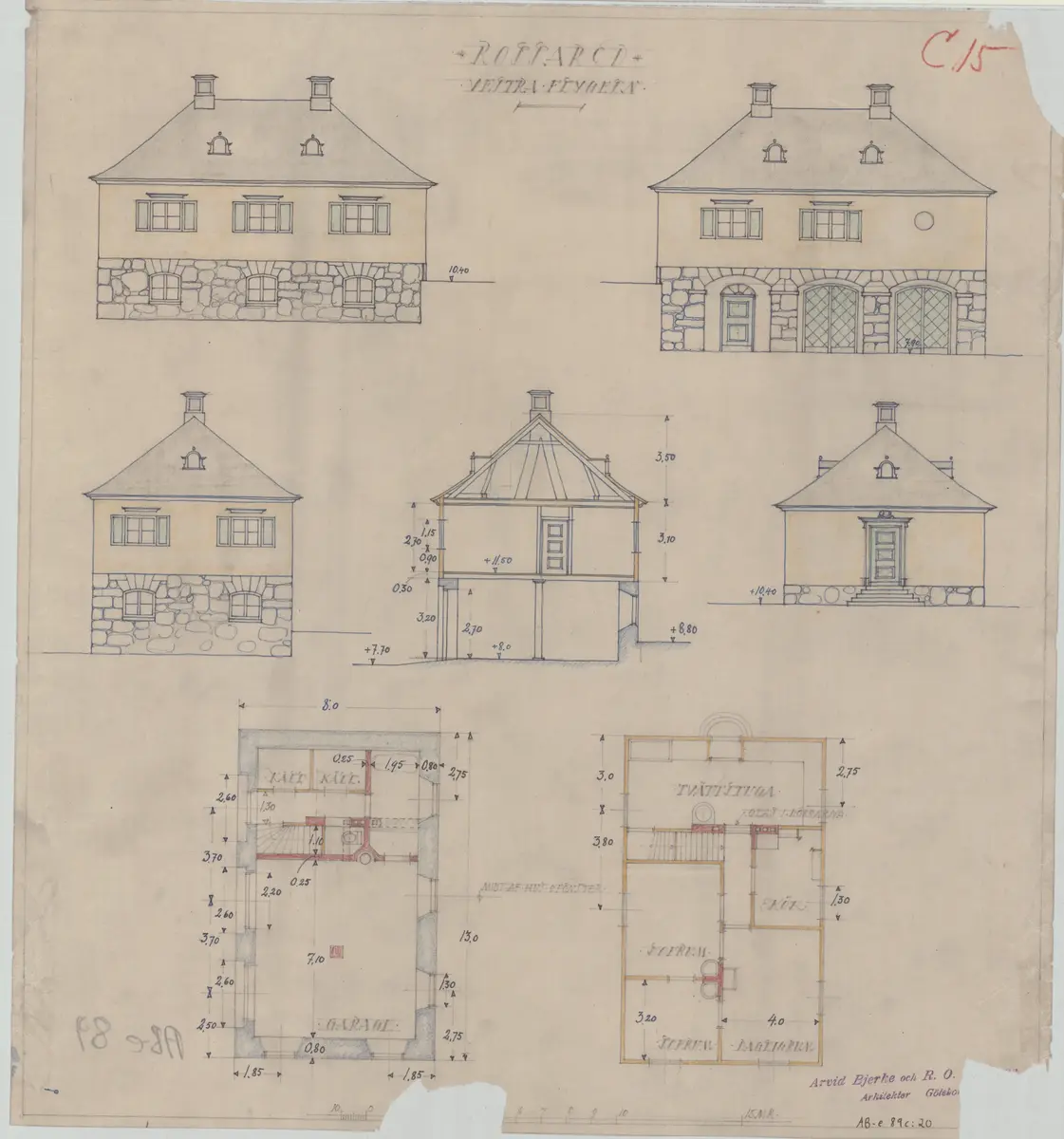 Rossareds östra flygel/Villa Dahlman