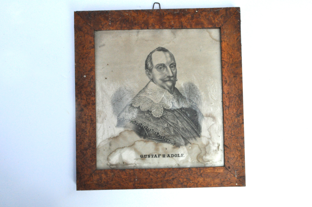Gustaf II Adolf med pipskägg och mustasch.