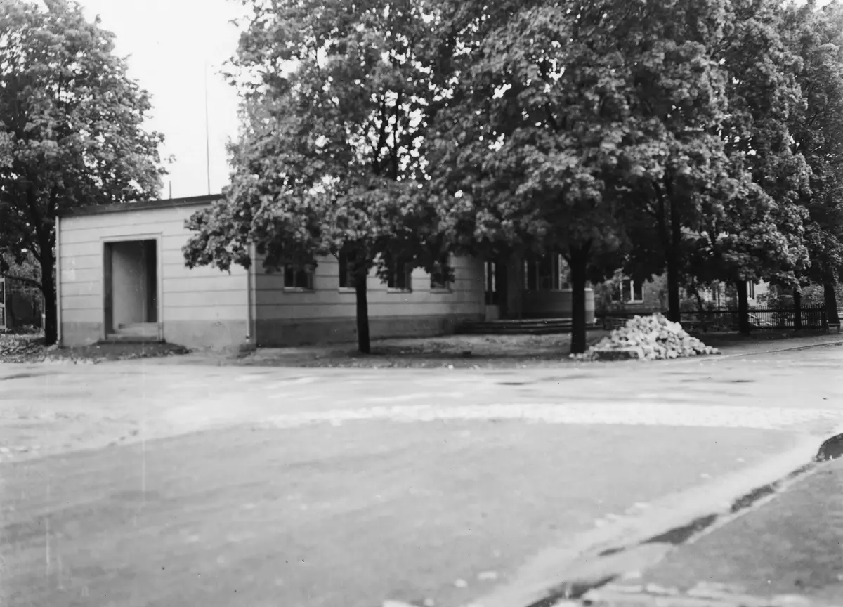 Bygge av ny station Uppsala östra 1935