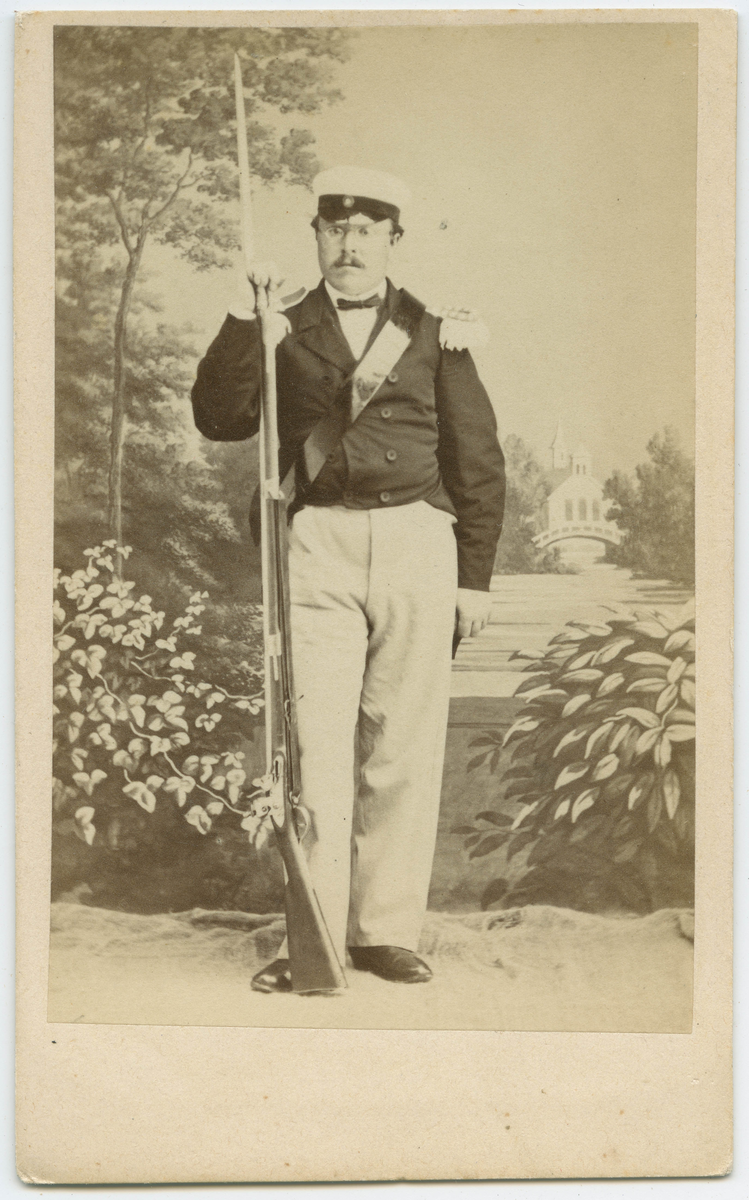 Porträtt på Studentbeväringskompanimedlemmar i Uppsala 1863-1864