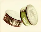 Snusdosor av sorten Timber Wolf från 1996, tillverkade av Pinkerton Tobacco Company.