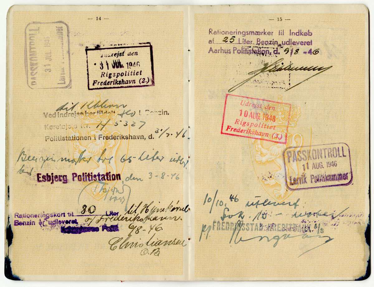 Sigurd Beckers pass fra 1940-tallet
