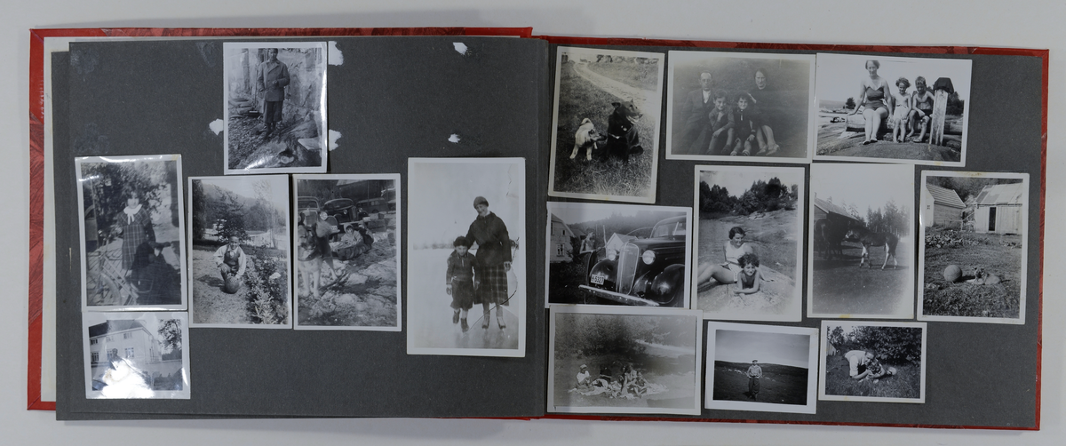 Banrefoto og familieliv av familien Becker i Skien på 1920/30-tallet