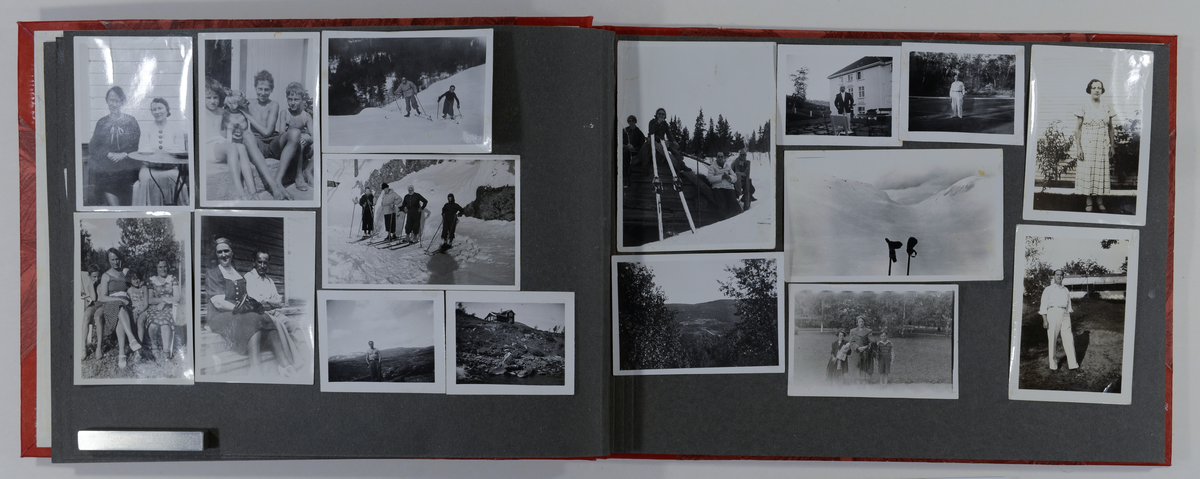 Banrefoto og familieliv av familien Becker i Skien på 1920/30-tallet