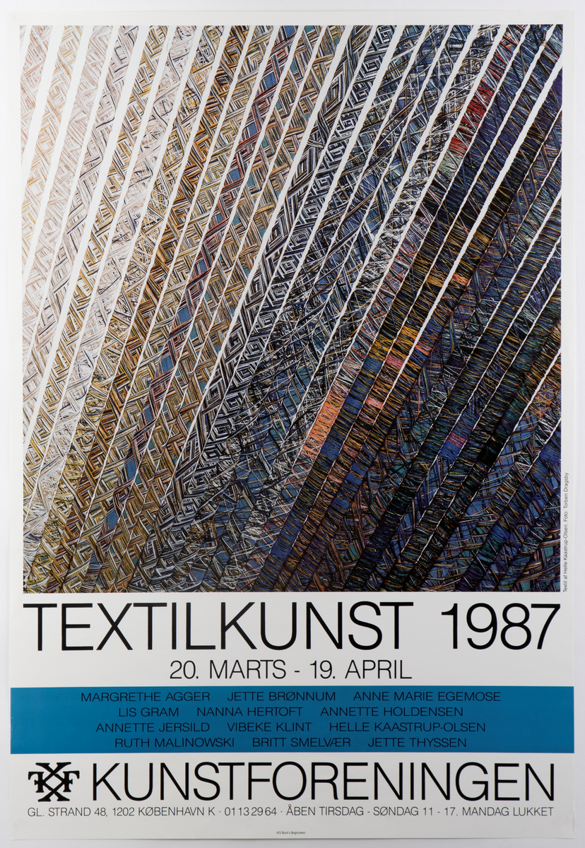 Textilkunst 1987 Kunstforeningen [Utstillingsplakat]