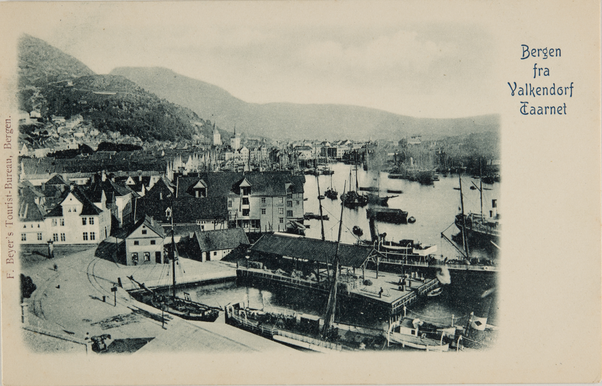 Bergen sett fra Rosenkrantztårnet.