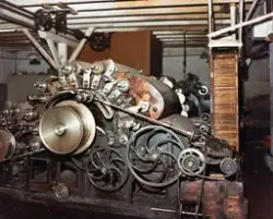 Kardemaskin, spinneriet ved Laurdal Uldspinderi.