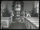 Interiör i kyrka, begravning, kista. O. Bergström, Herrevad.
Ur Gustaf Åhmans samling.