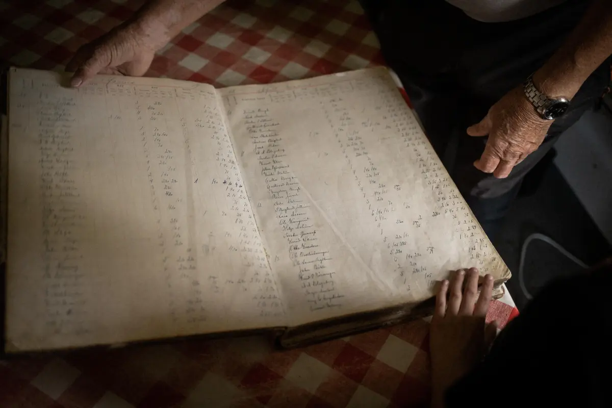 Protokoll over hvem som har kvernet korn, og hvor mye korn de har kvernet.