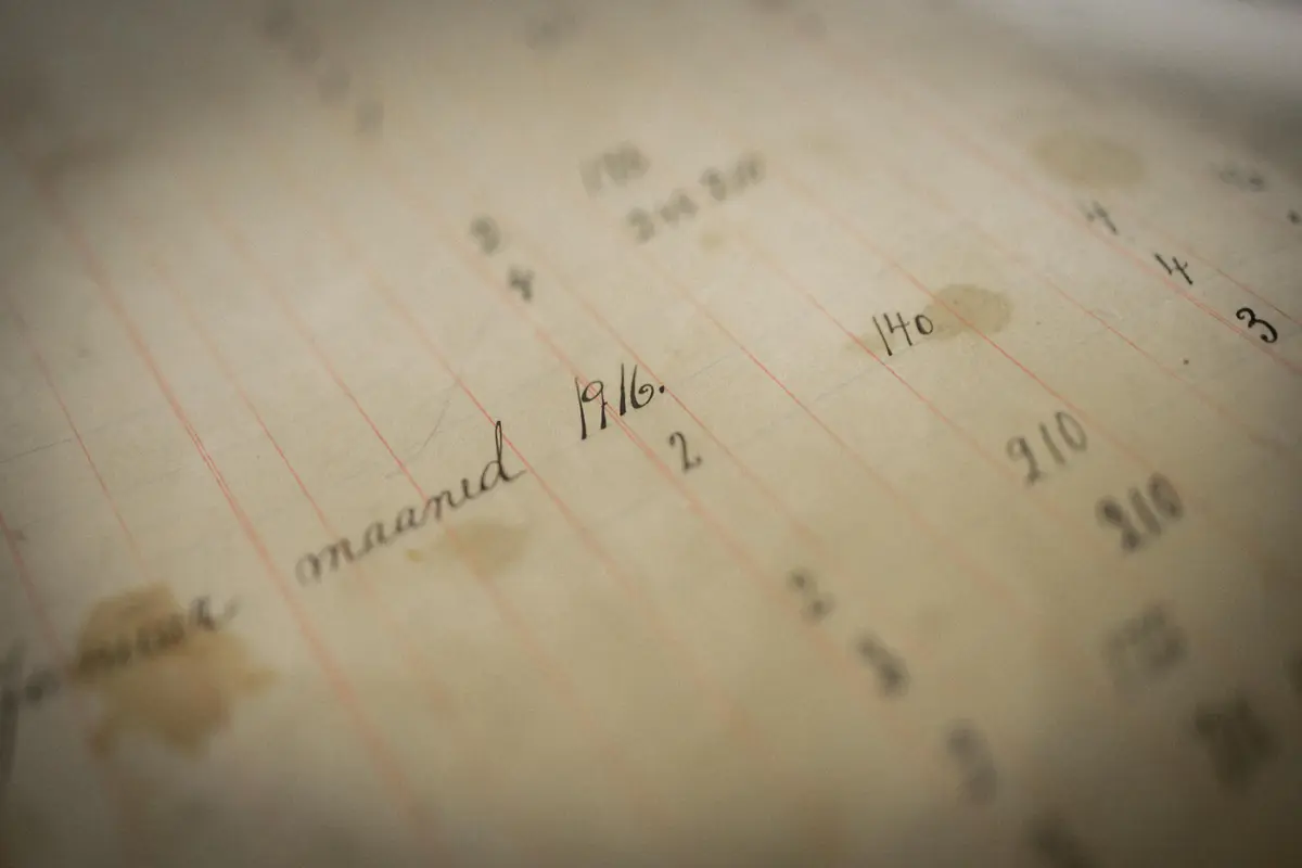 Protokoll over hvem som har kvernet korn, og hvor mye korn de har kvernet.