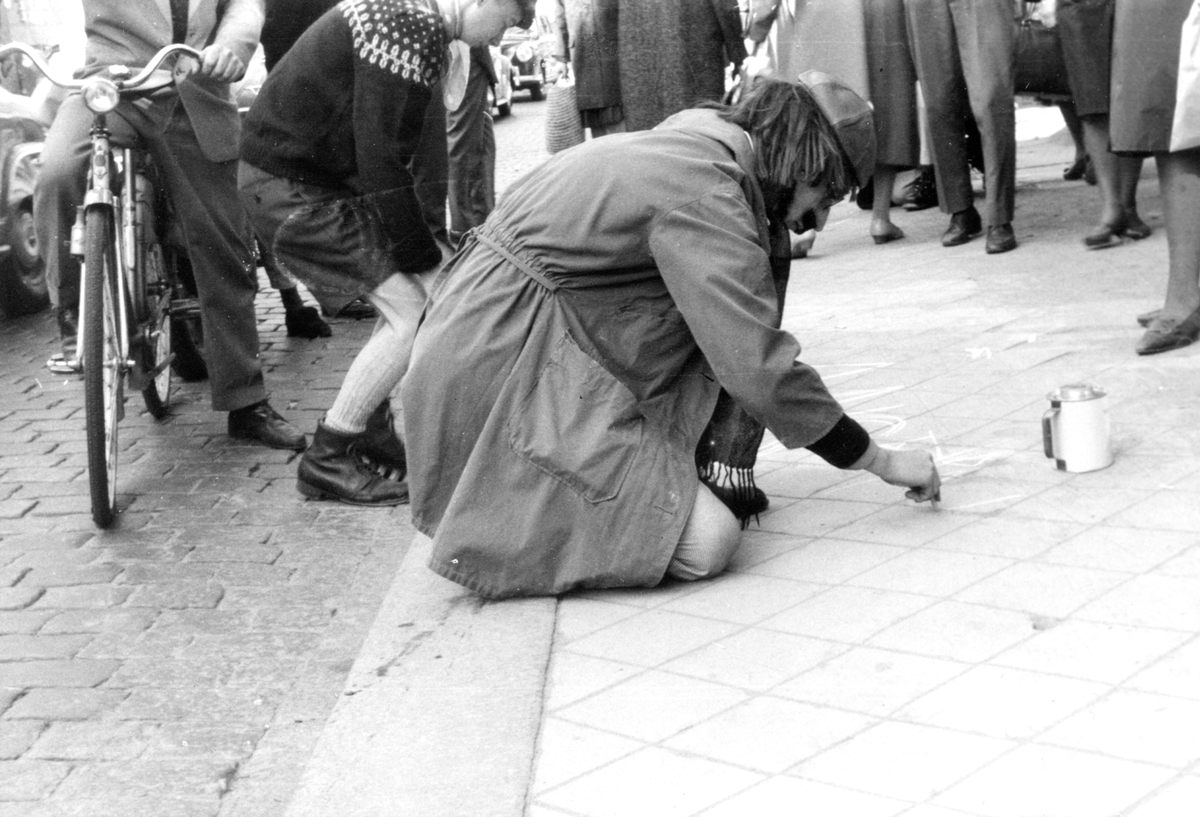 Tekniska gymnasiets nollor i arbete hösten 1963.