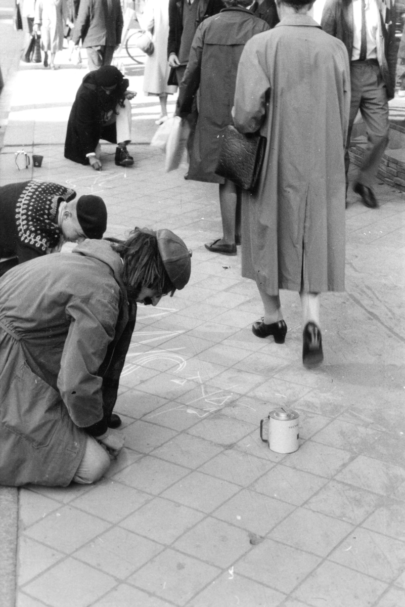 Tekniska gymnasiets nollor i arbete hösten 1963.