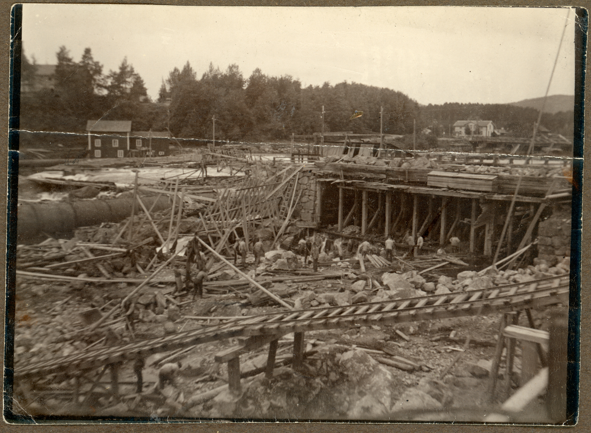 Matfors kraftanläggning under oppbygging