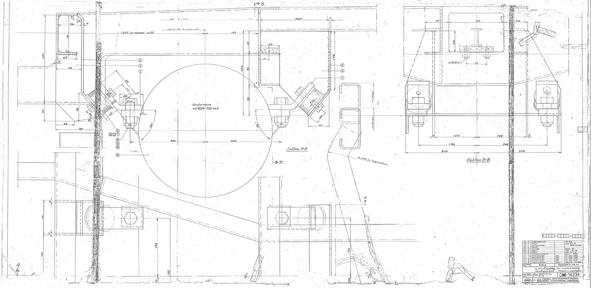 Elektrisk spårvagn, Manövervagn till Lidingöbanan,  svarande mot  SS litt. B24. Upphängning av omformare. Byggår 1945-1952.