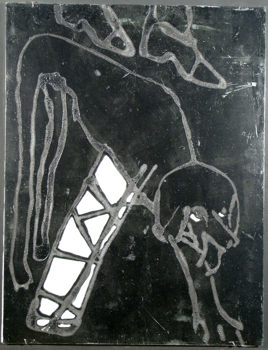 Hund med gipset ben [Materialbilde]