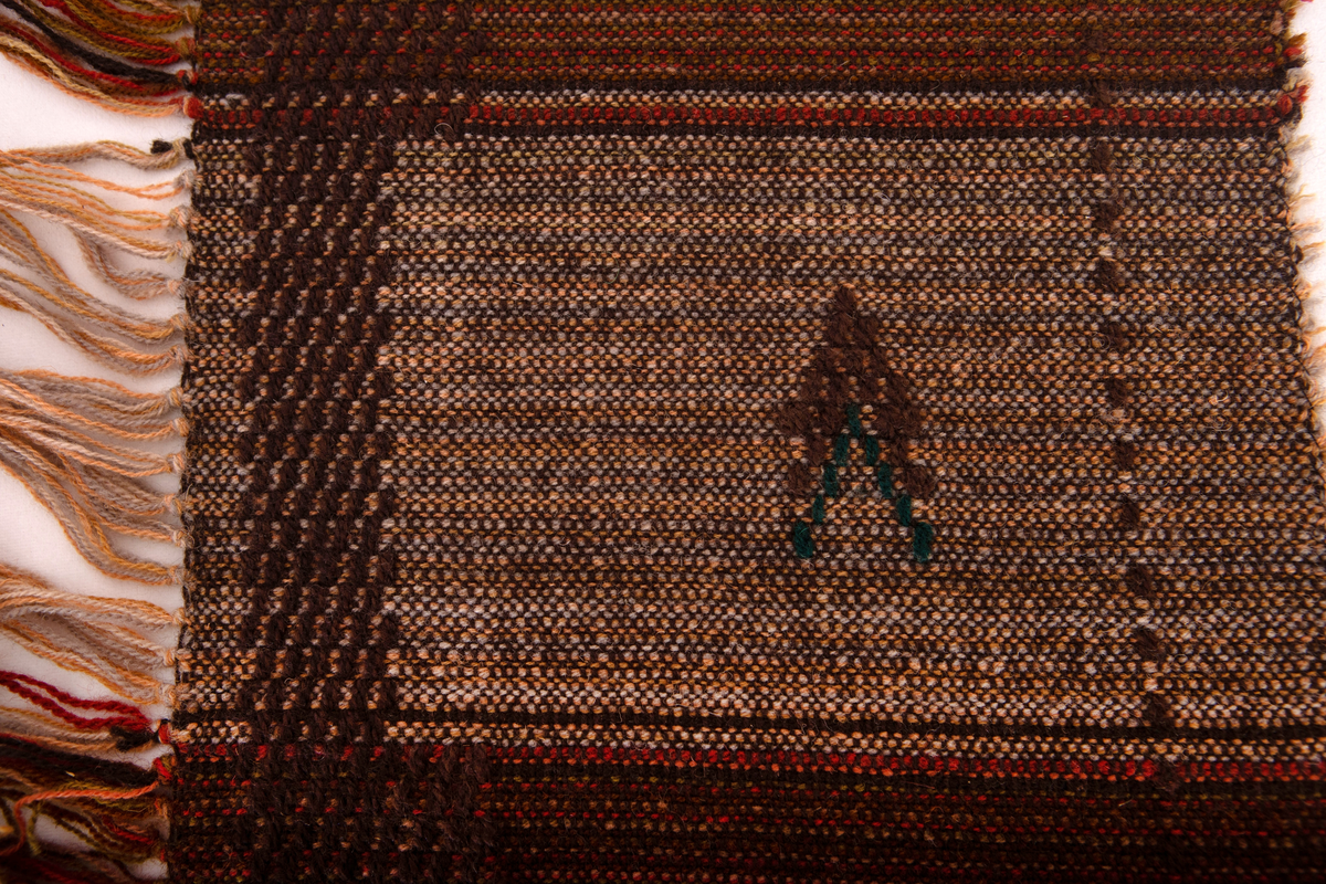 Epok 2
Tuskaft med mönsterbårder och inplock

Reg. av: R.J. (Ruth Jonsson), I.P. (Ingegerd Persson)
