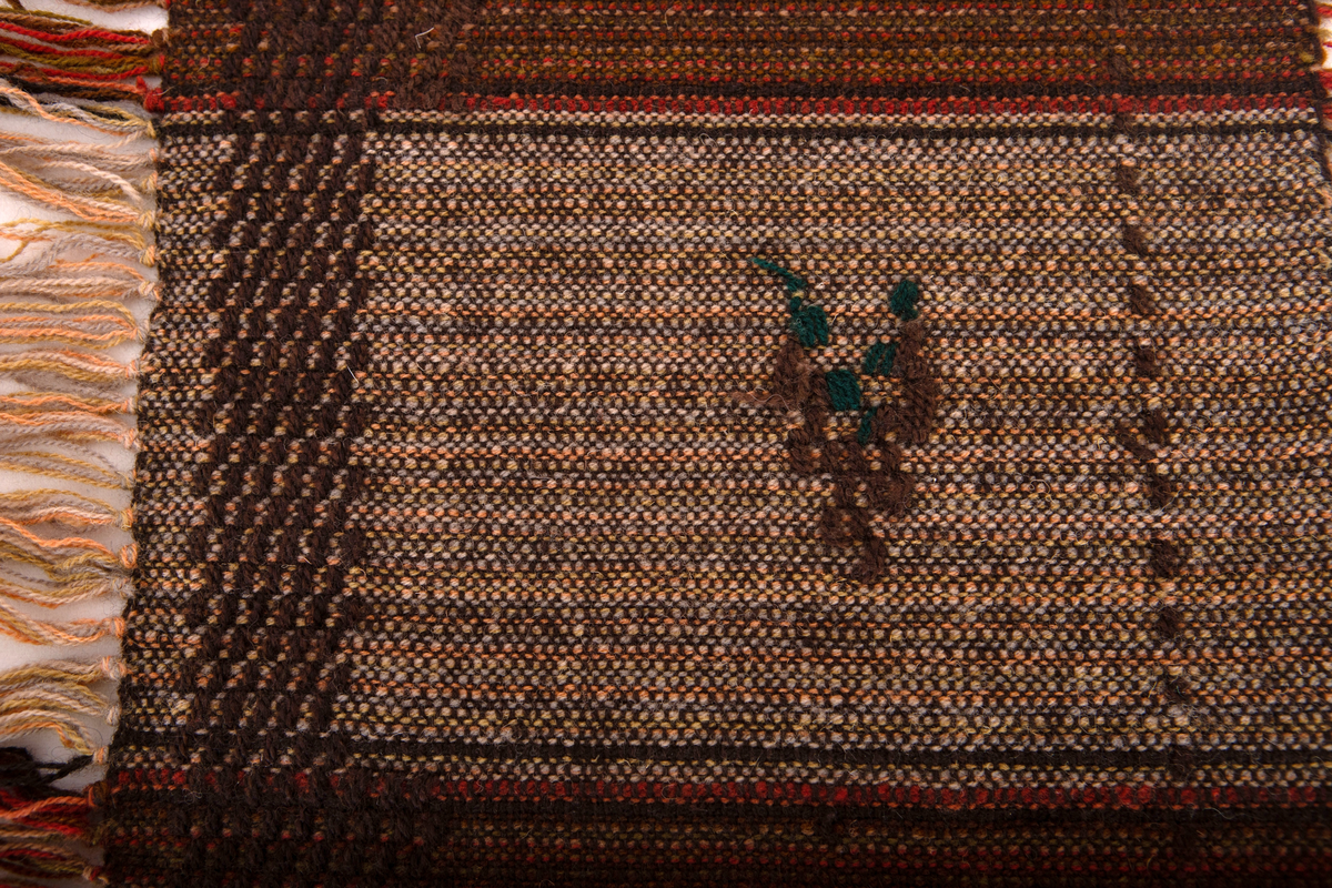 Epok 2
Tuskaft med mönsterbårder och inplock

Reg. av: R.J. (Ruth Jonsson), I.P. (Ingegerd Persson)
