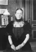 Louise (Lovisa) von Rosen i hemmet vid Repslagaregatan i Linköping. Kärleksfullt porträtterad omkring 1895 av då översten Fritz Lovén. Louise var född i Stockholm men uppvuxen i föräldrarnas gods Ekhovs säteri strax norr om södermanländska Björnlunda. Efter att fadern blivit civil och erbjudits skilda tjänster i Stockholm flyttade familjen åter till huvudstaden och där träffade Louise sin blivande make i Lars Fredrik 