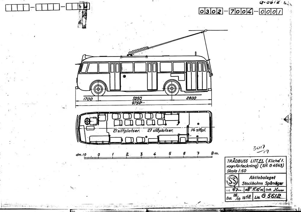 Buss i Stockholm :: litt. F1 (ASEA, Scania Vabis, Hägglunds, Motala Verkstad 1940)