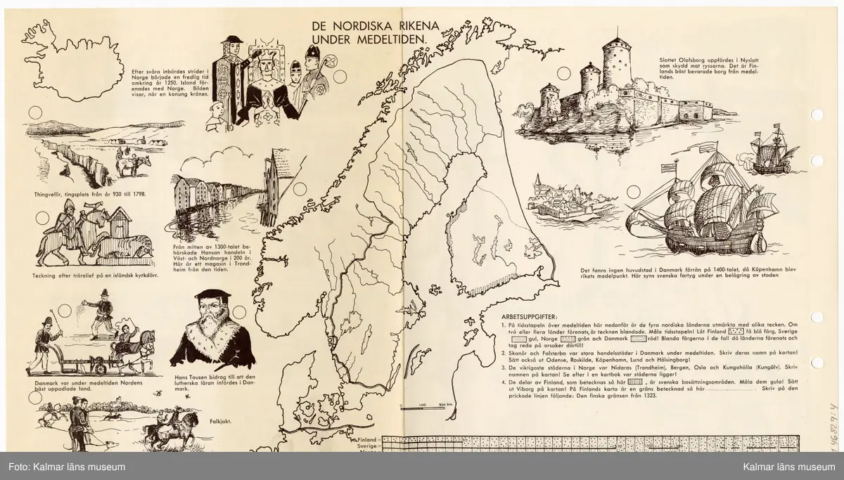 Kartor, byggnader, djur, växter, vattendrag, personer, näringar och annat förknippat med olika städer, landskap, länder i Sverige och världen.