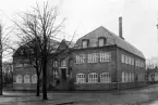 Gamla badhuset i Växjö, i hörnet Västergatan - Nygatan. Ca. 1910-tal.