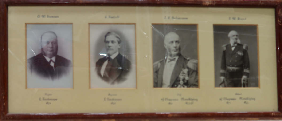 A.W. Svensson 1870, E. Hartzell 1870, J.H. Ankarcrona 1872, F.W. Bennet 1872

Ram: Brun