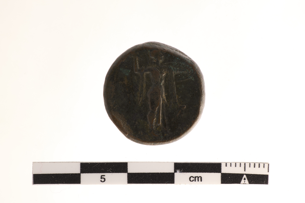 Motiv advers: Herakles med løveskinn

Motiv revers: Athene med sverd og skjold