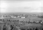 Panoraman över Linköpings stads då södra delar 1893. Stadens utbredning i söder var nu nära nog ansluten till de så kallade Tinnerbäckslyckorna och vidare Hejdegården.
