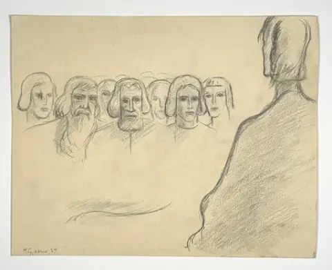 Skisse til vers 6 [Tegning]