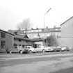 Miljön utmed Lasarettsgatan i Linköping 1968. Närmare bestämt ytan mellan Föreningsgatan och Djurgårdsgatan. Foto 1968.