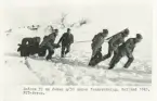 Bofors 37 mm pansarvärnskanon m/1938 under framryckning i snö på Gotland, 1940.