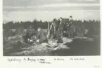 7,5 cm kanon m/1940 på fält under befälsövning, 1947.